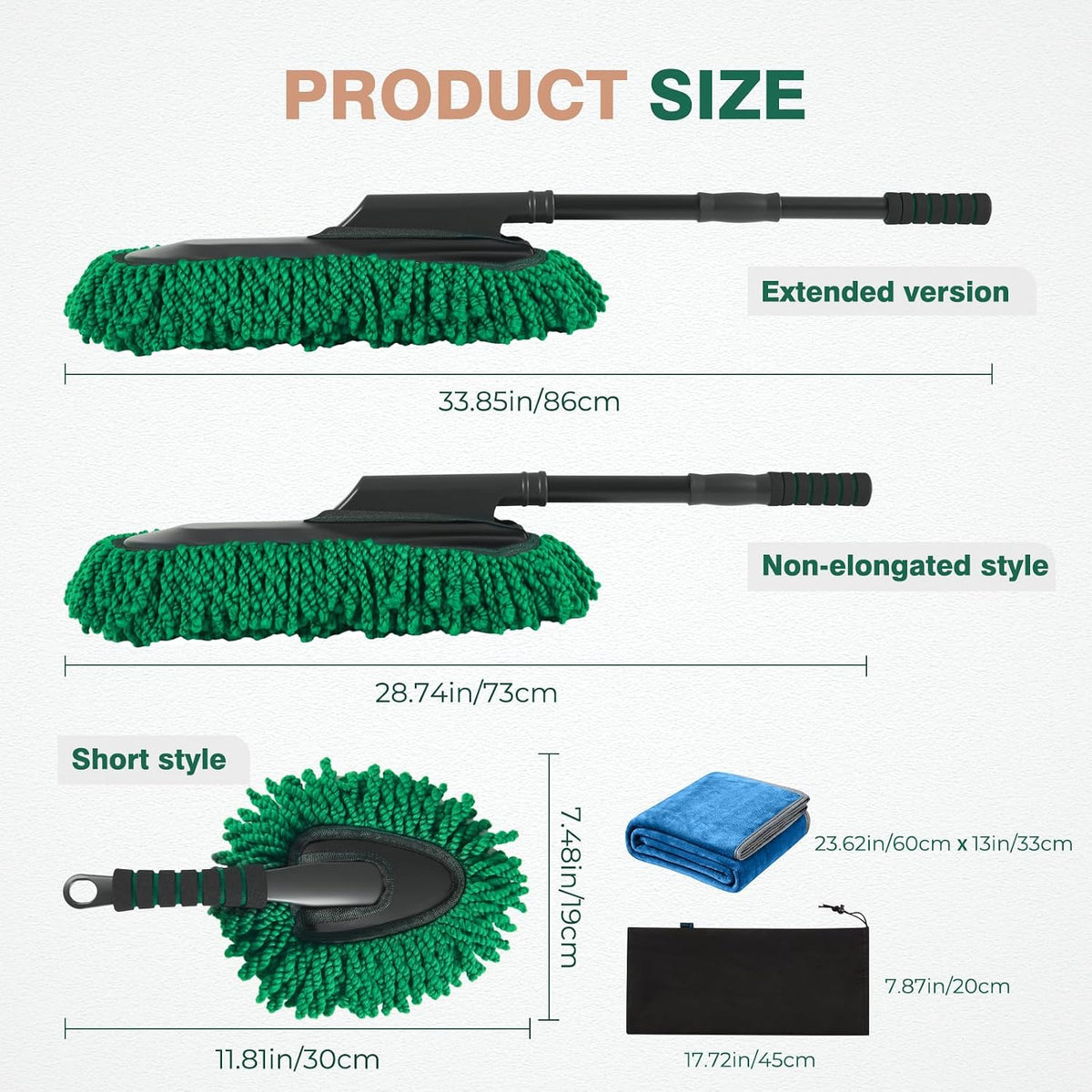 Extendable Car Windshield Cleaner – Microfiber Duster