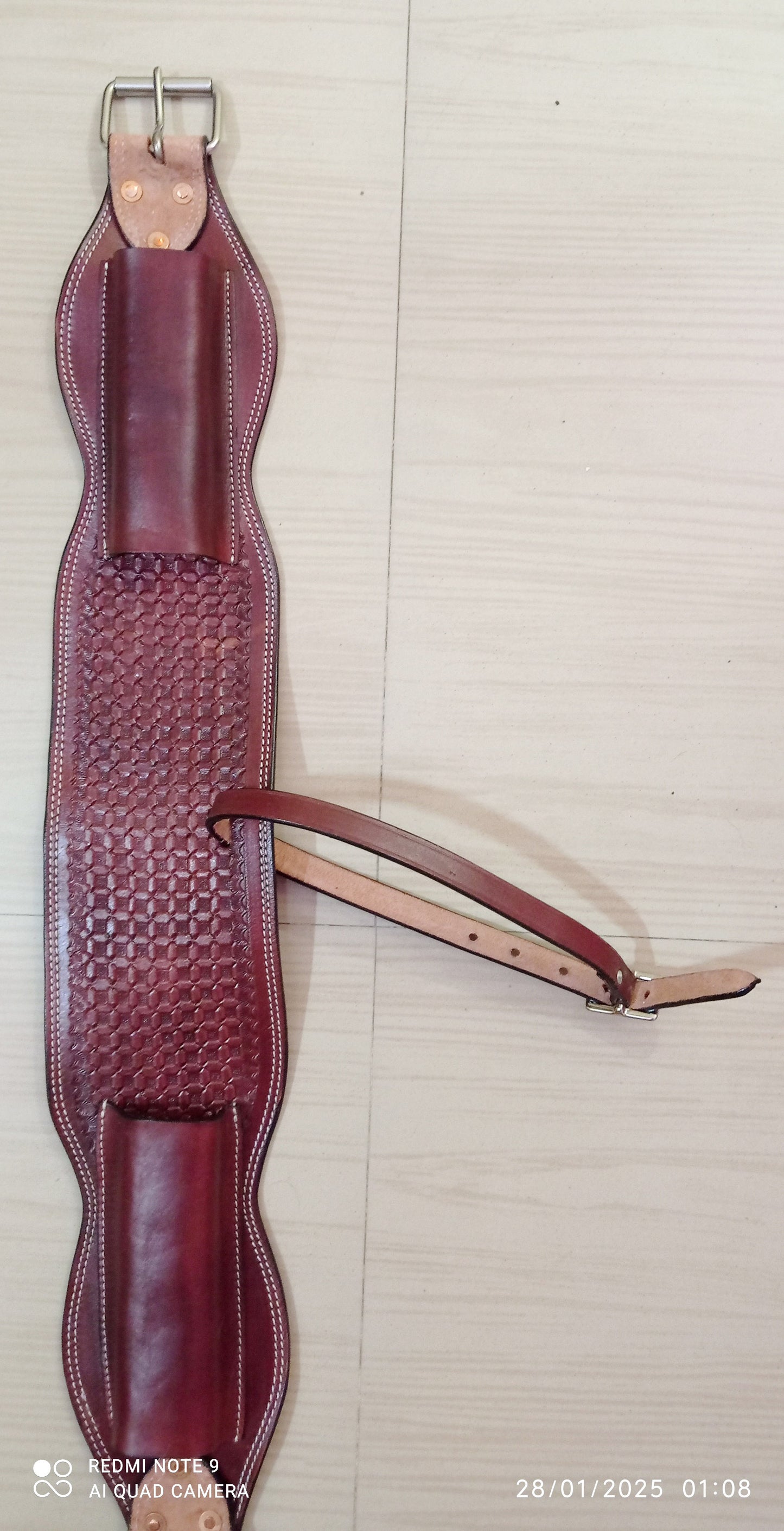 Western Horse Leather Rear Flank Back Saddle Cinch 32" Inch