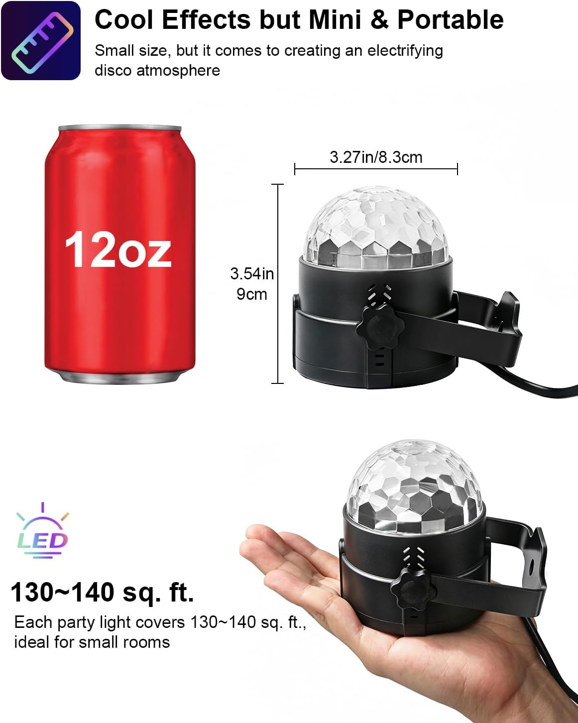 Sound Activated Disco Party Light – Remote DJ Strobe Stage Light