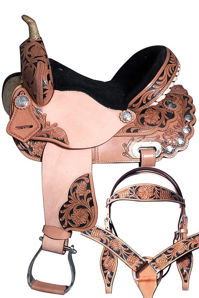Premium Leather Western Kids Horse Saddle Size 10" to 13"