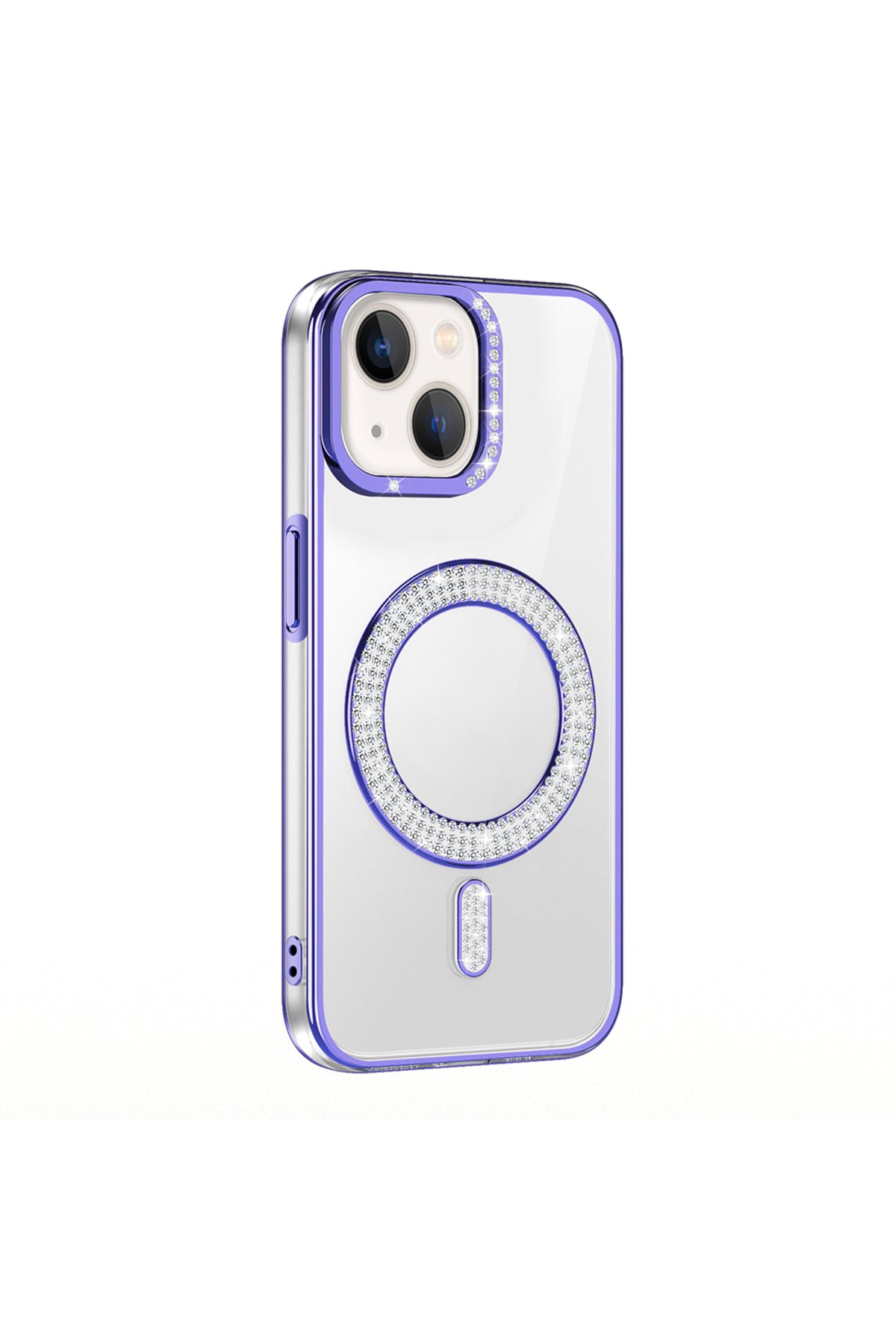 iPhone 15 Case Karetta Diamond Stone Patterned Magsafelid Cover