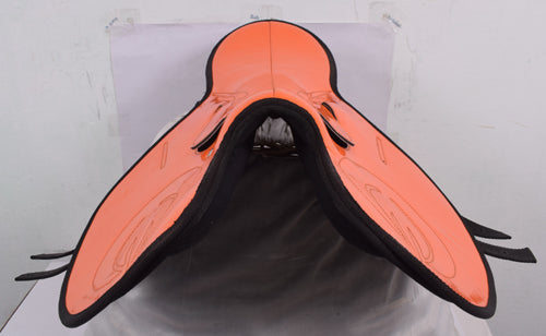 Orange Synthetic Racing Exersize Saddle Sizes 15" to 18" Inch