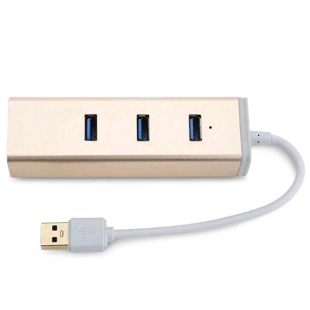 Aluminum Casing USB 3.0 HUB with Sound Adapter