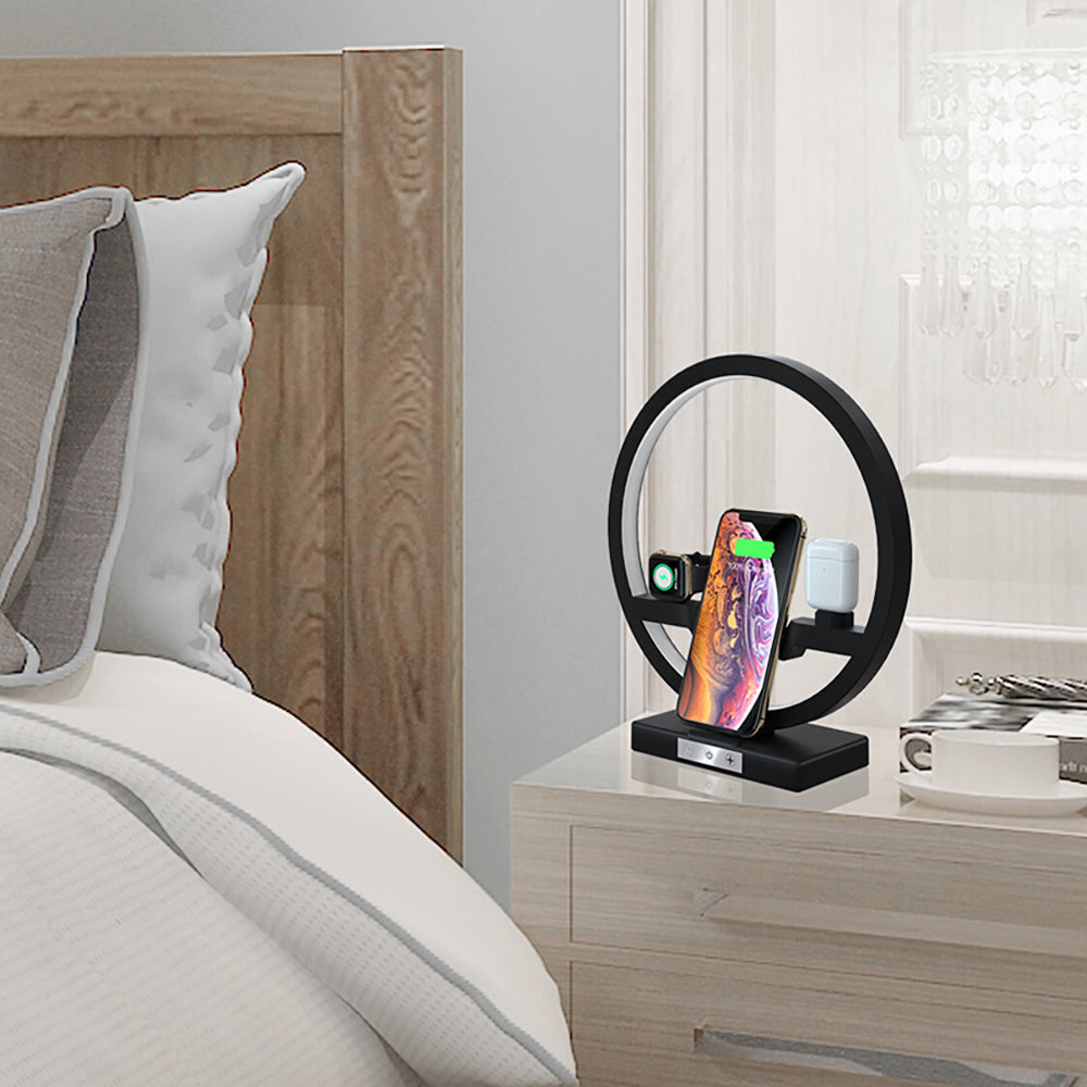 Fast Wireless Charger Dock Station US PLUG Black