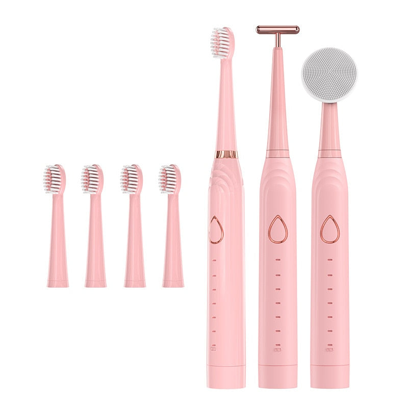 7 in 1 Electric Toothbrush Sonic Vibration 6 Modes USB
