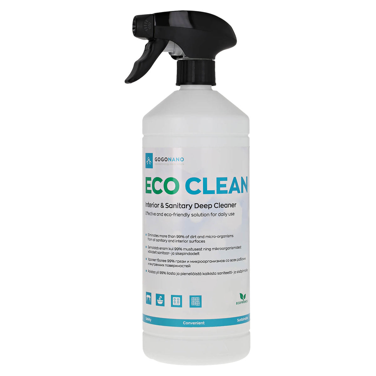 Bathroom Multi Purpose Cleaner with nano coating EcoClean, 1L