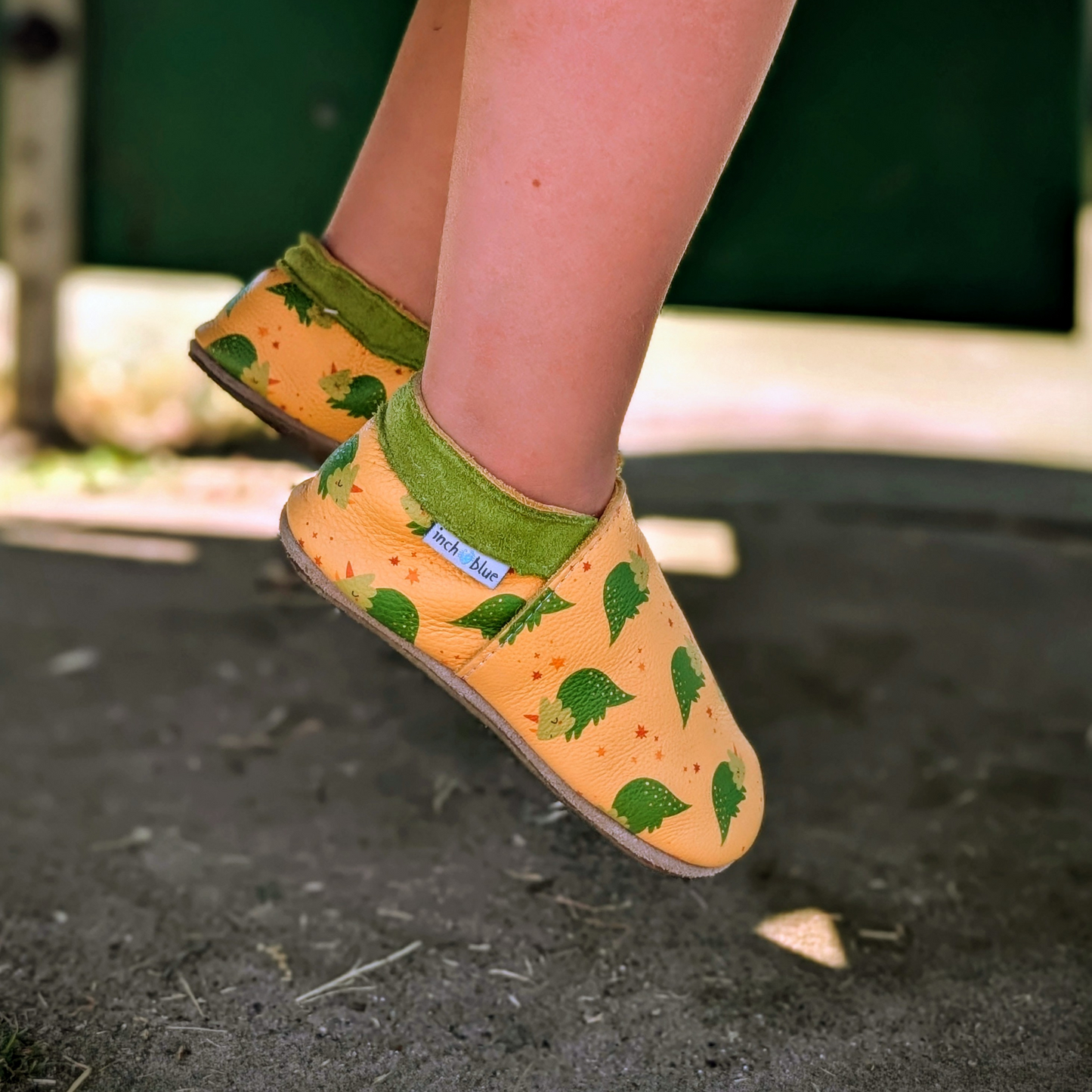 Leather Baby Shoes - Jagger Yellow - Inch Blue