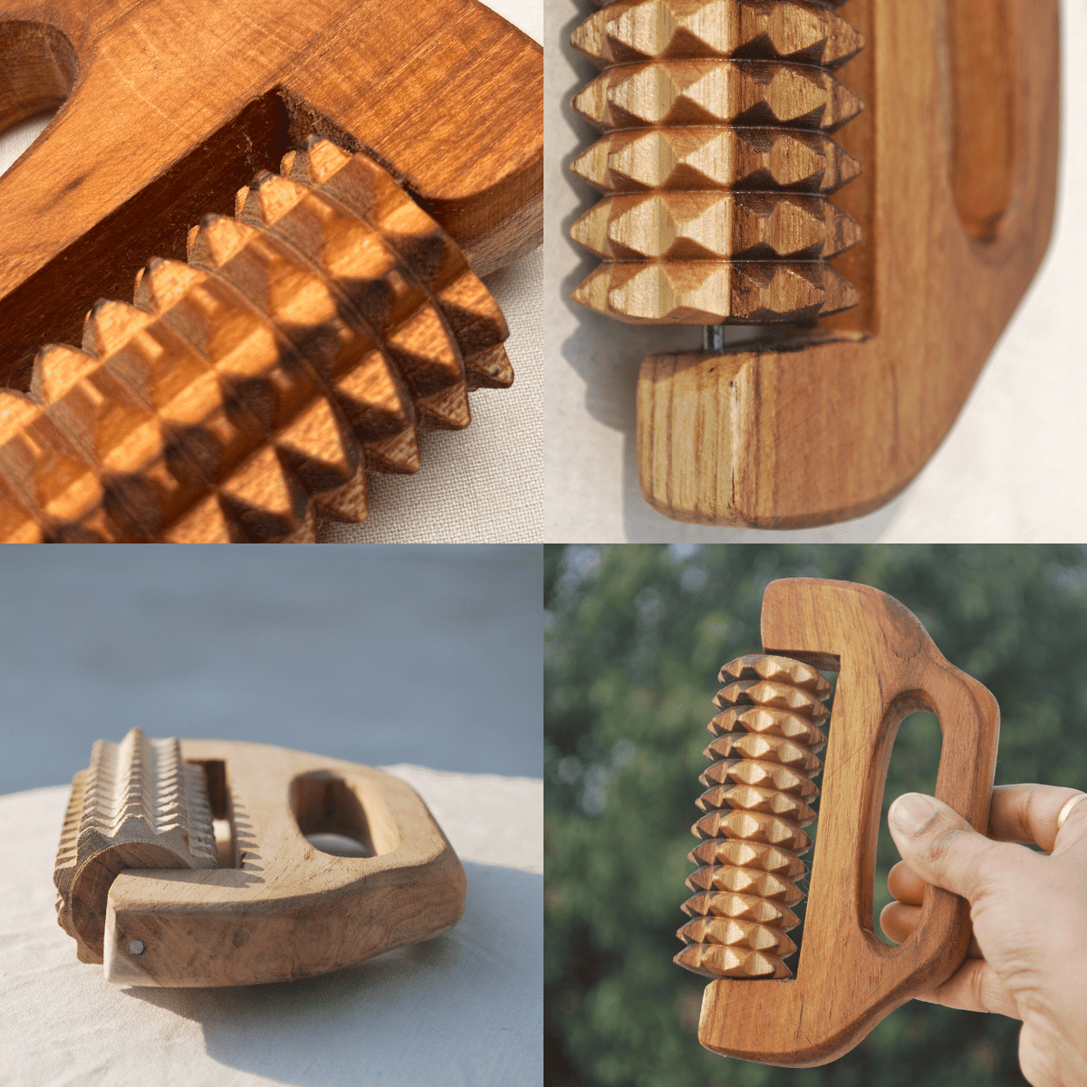 Wooden Cellulite Massage Tool Handheld Body Massage Roller
