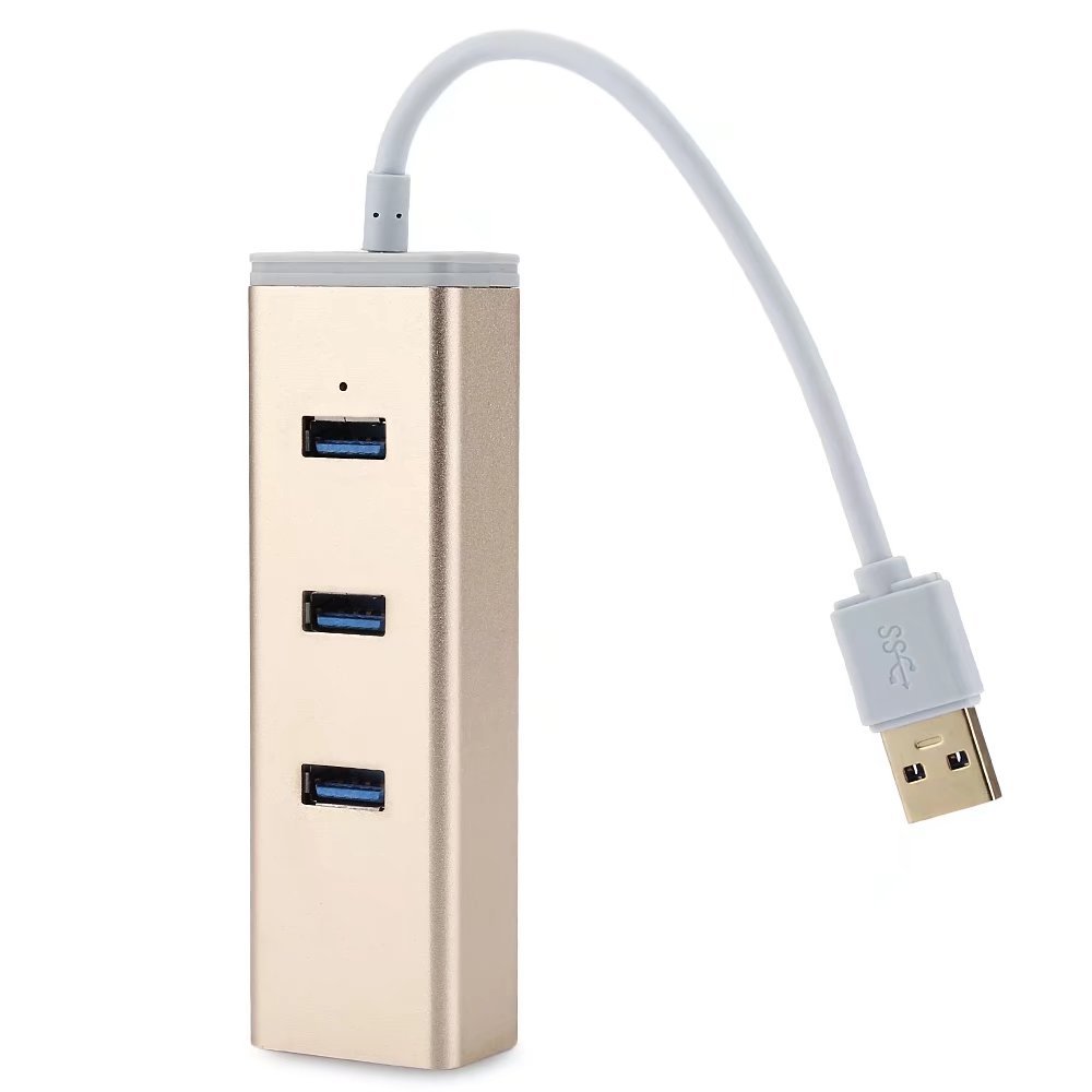 Aluminum Casing USB 3.0 HUB with Sound Adapter