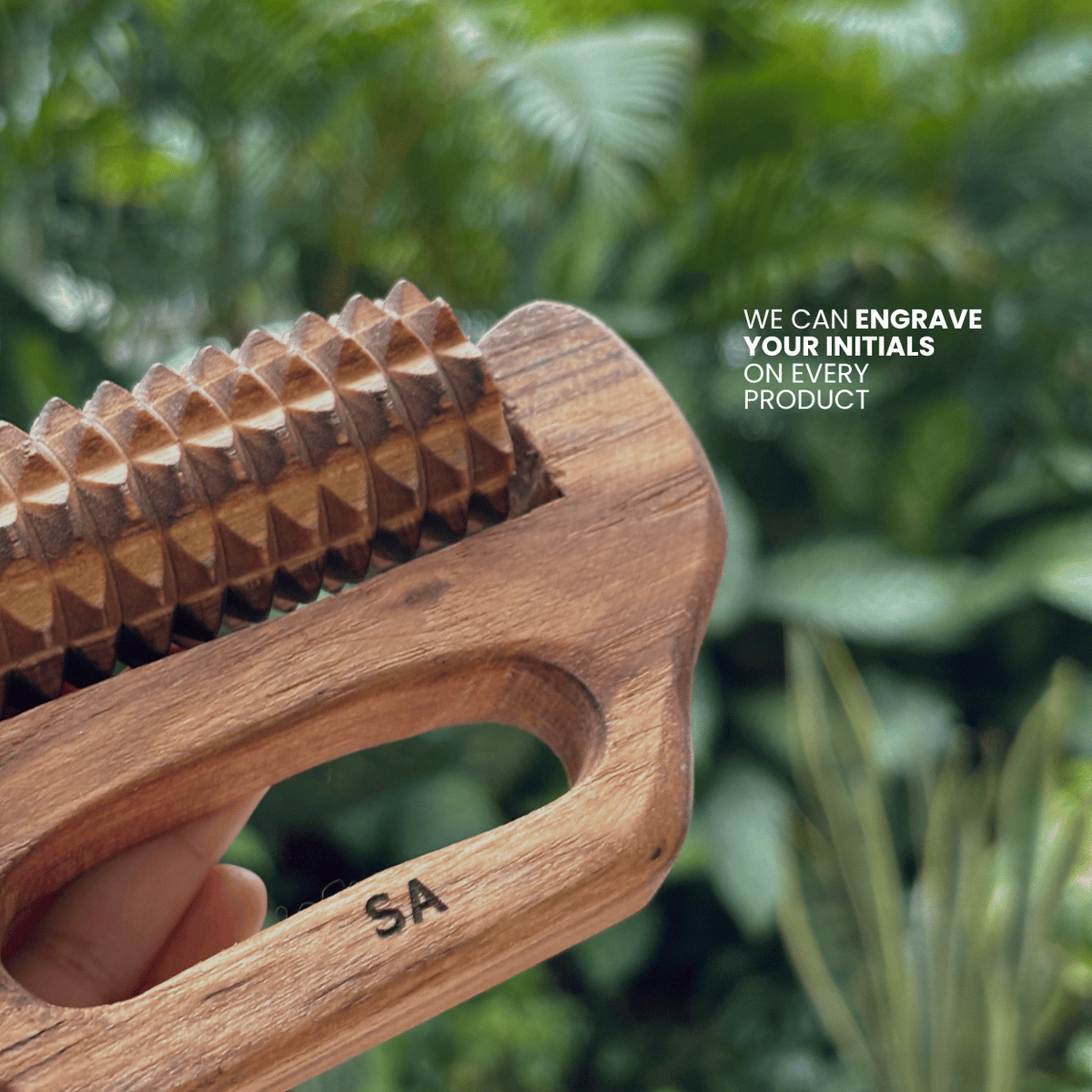 Wooden Cellulite Massage Tool Handheld Body Massage Roller
