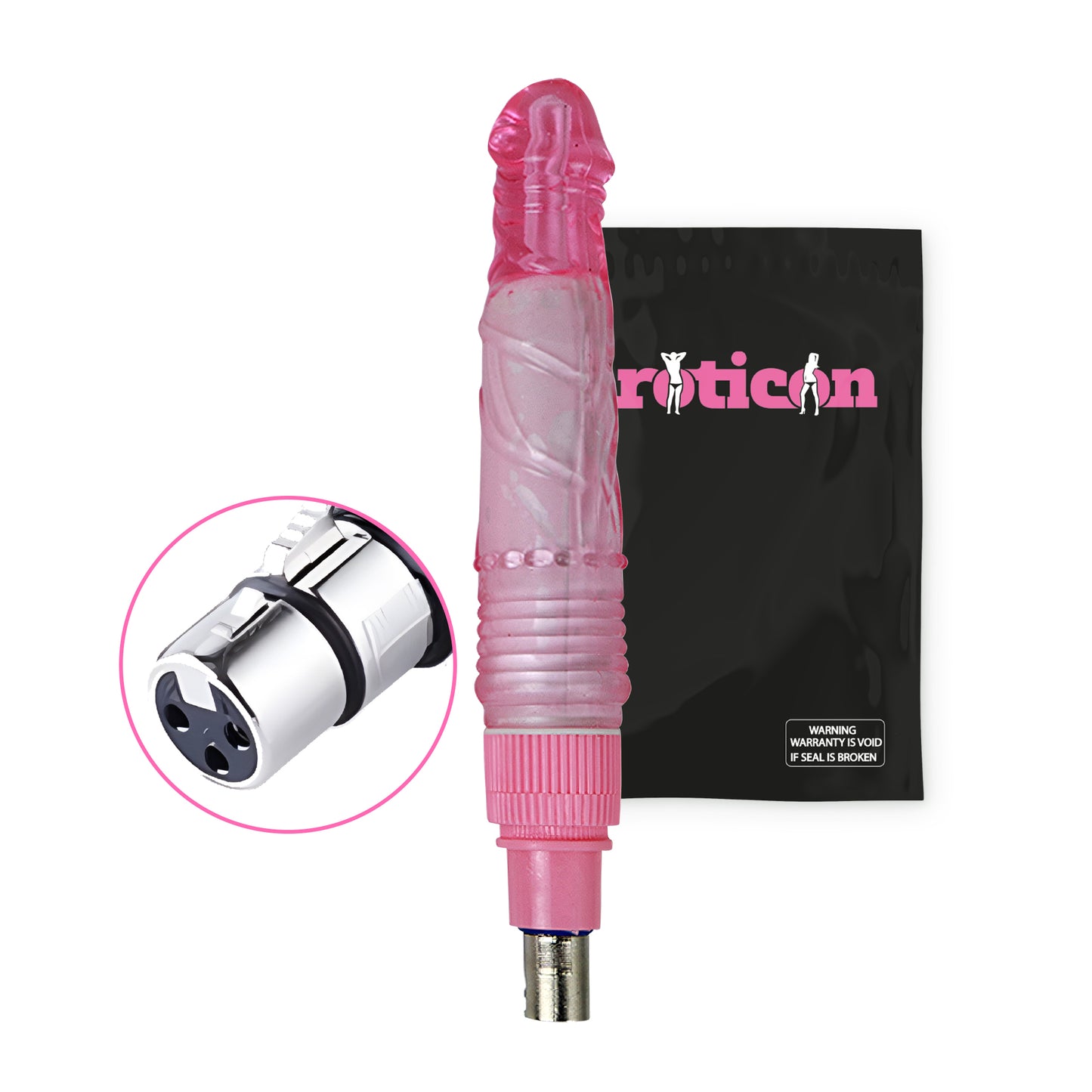 Dildo Attachment 19cm Pink Exclusive for Eroticon Machine