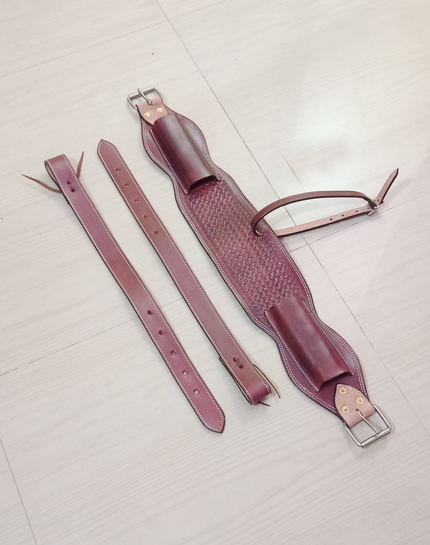 Western Horse Leather Rear Flank Back Saddle Cinch 32" Inch