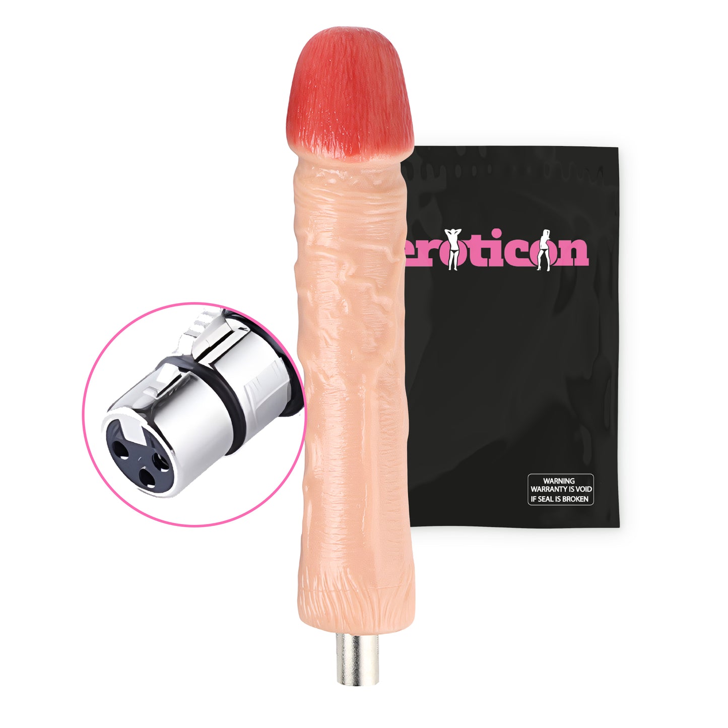 Dildo Attachment 24.5cm White for Eroticon Fucking Machine