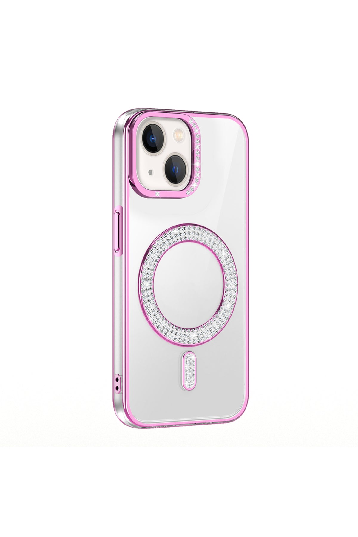 iPhone 15 Case Karetta Diamond Stone Patterned Magsafelid Cover