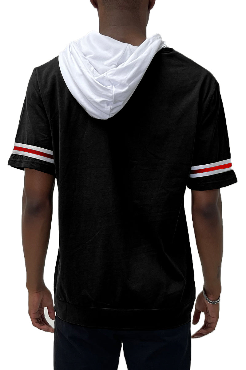 Striped Tape Hooded Tee