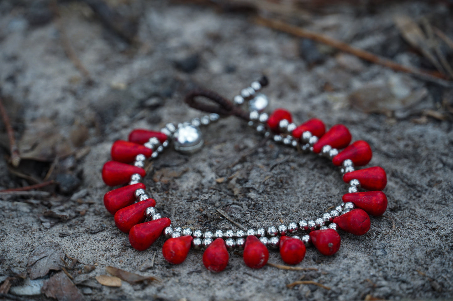 Ocean Drop Double Stranded Boho Silver Bracelets