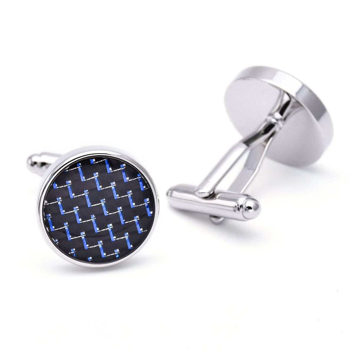 Carbon Fibre Cufflinks and Stickpin Set