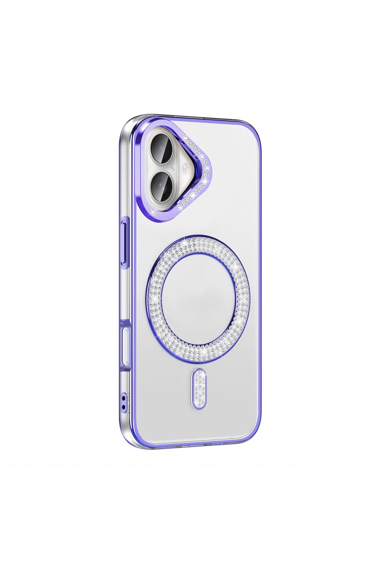 iPhone 16 Plus Case Karetta Diamond Stone Patterned Magsafelier Cover
