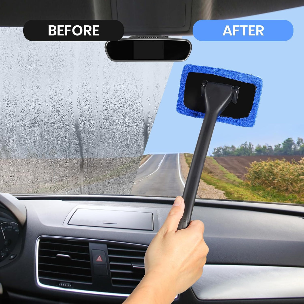 6PCS Windshield Cleaning Tool & Car Window Cleaner