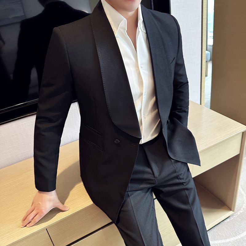 RoyalElite™ Men's Suit – Double-Breasted Business Elegance