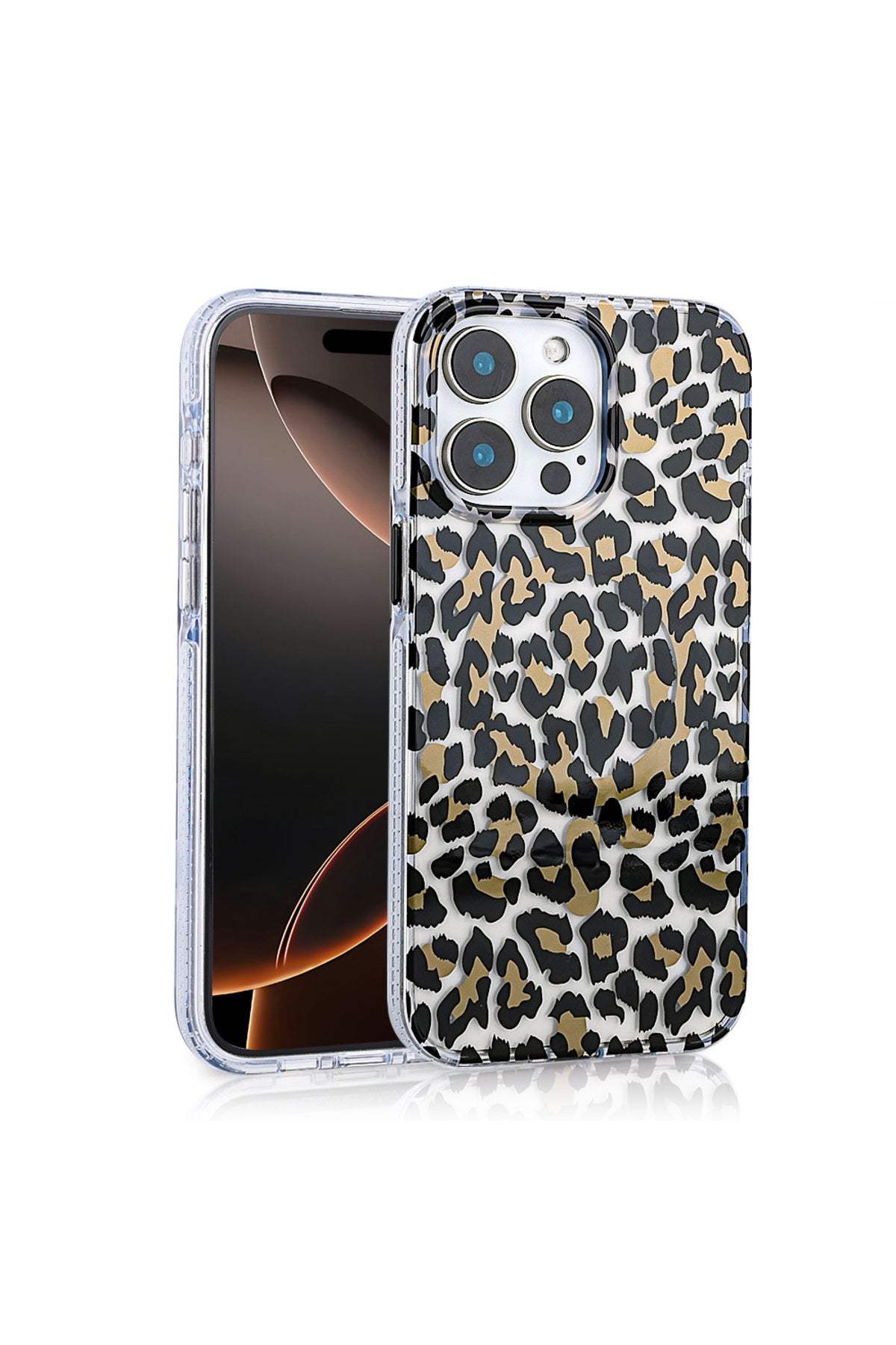 iPhone 16 Pro Max Case with MagSafe Feature, Jago Leopard Design Cover