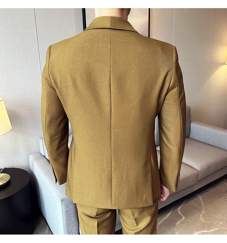 RoyalElite™ Men's Suit – Double-Breasted Business Elegance