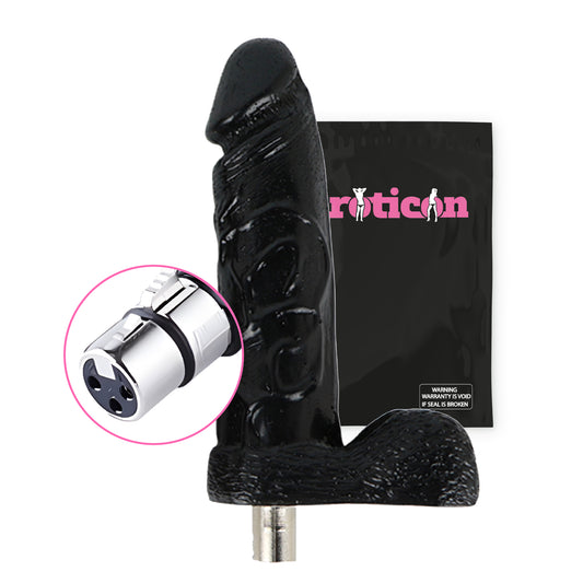 Dildo Attachment 17.5cm Large Black for Eroticon Sex Machine