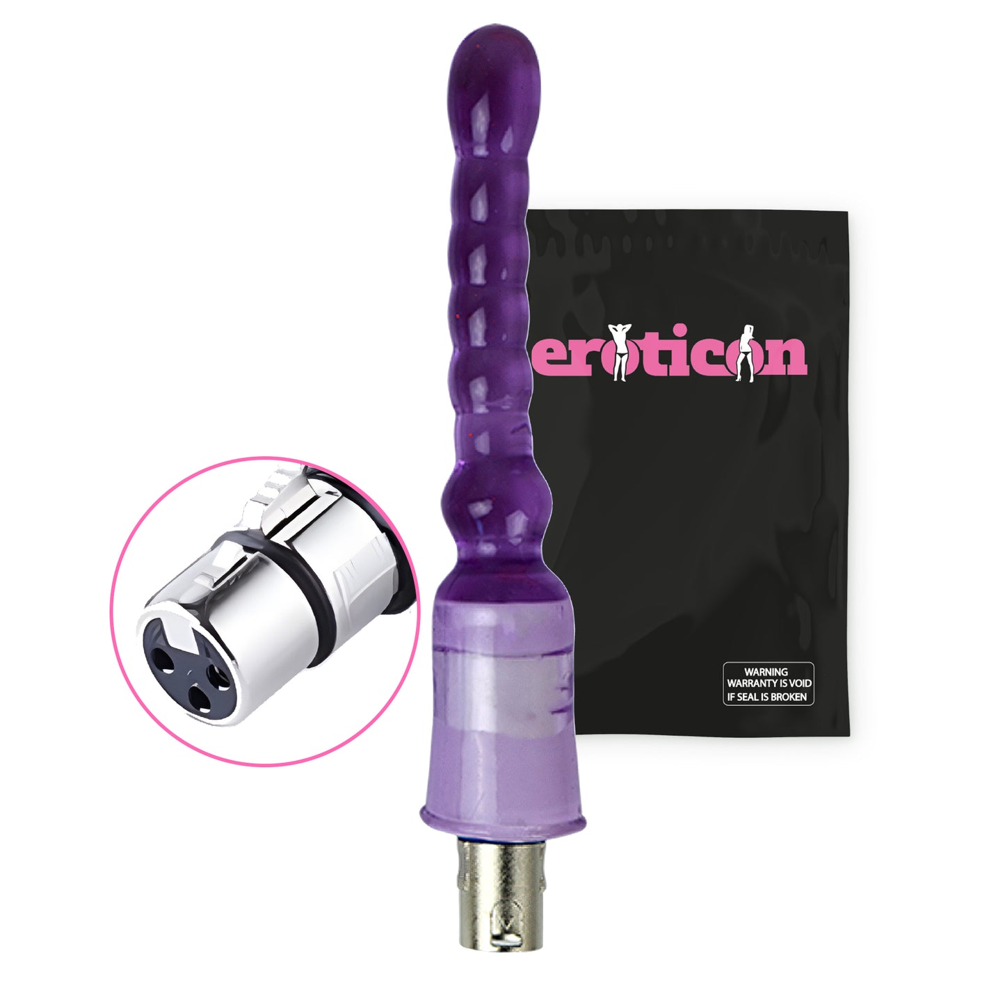 Dildo Attachment 17.5cm Purple and Thin for the Eroticon SM