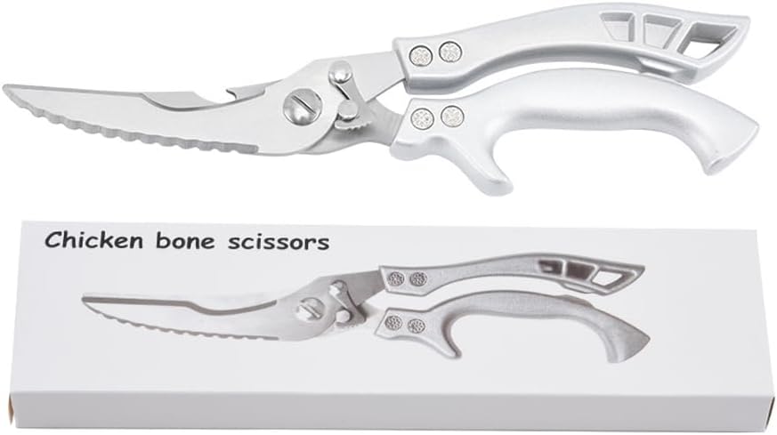 1-Pack Stainless Steel Kitchen Shears, Heavy-Duty Cooking Scissors