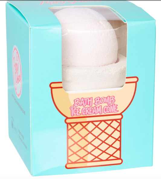 Strawberry Ice Cream Cone Bath Bomb