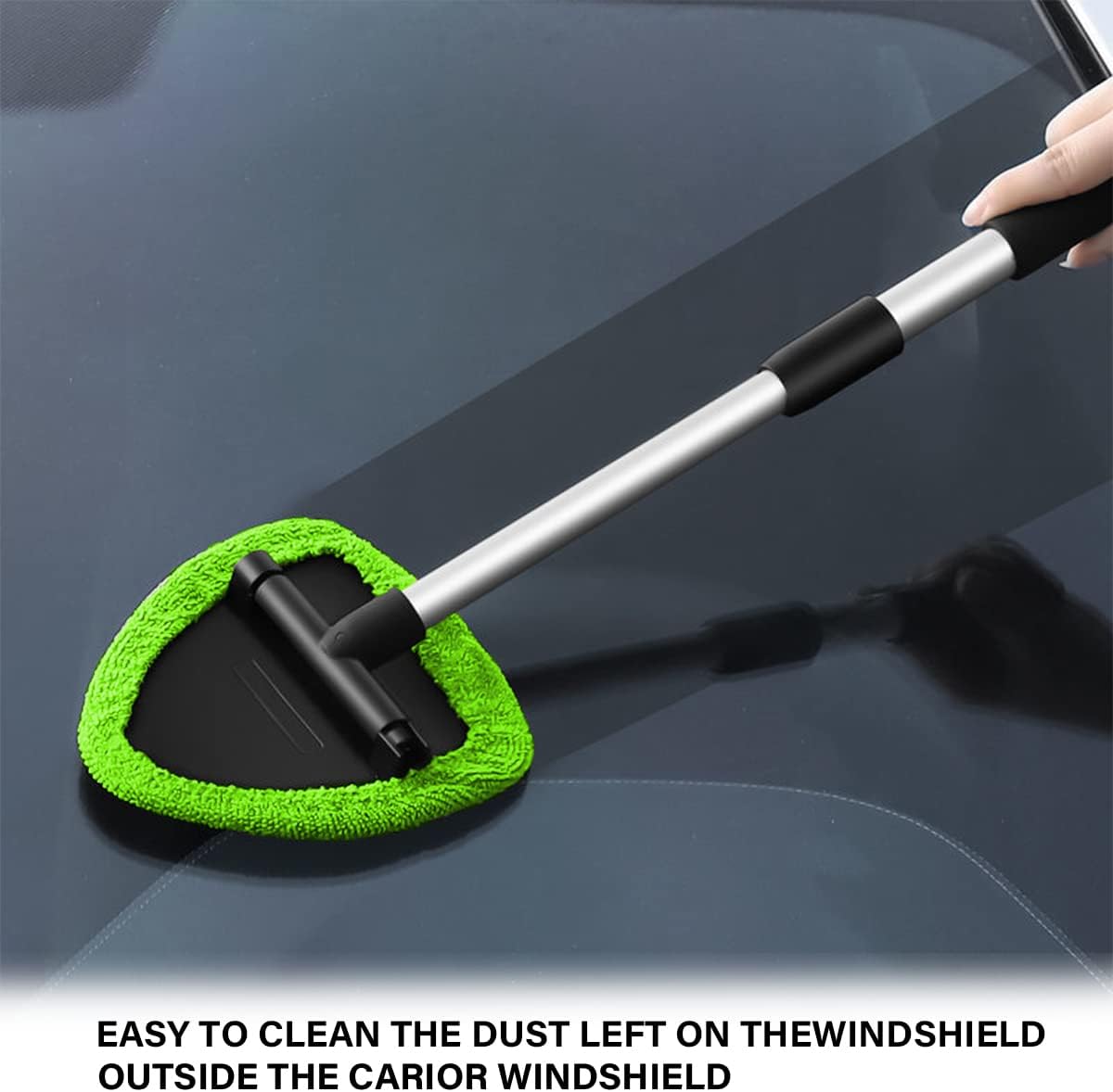 Extendable Car Windshield Cleaner – 4 Reusable Microfiber Pads