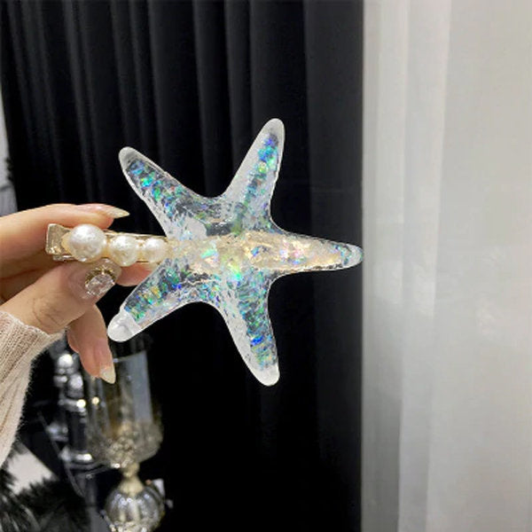 Starfish & Pearl Hair Clip