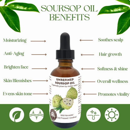 Soursop Graviola Guanabana  Oil (organic, cold pressed, unrefined)
