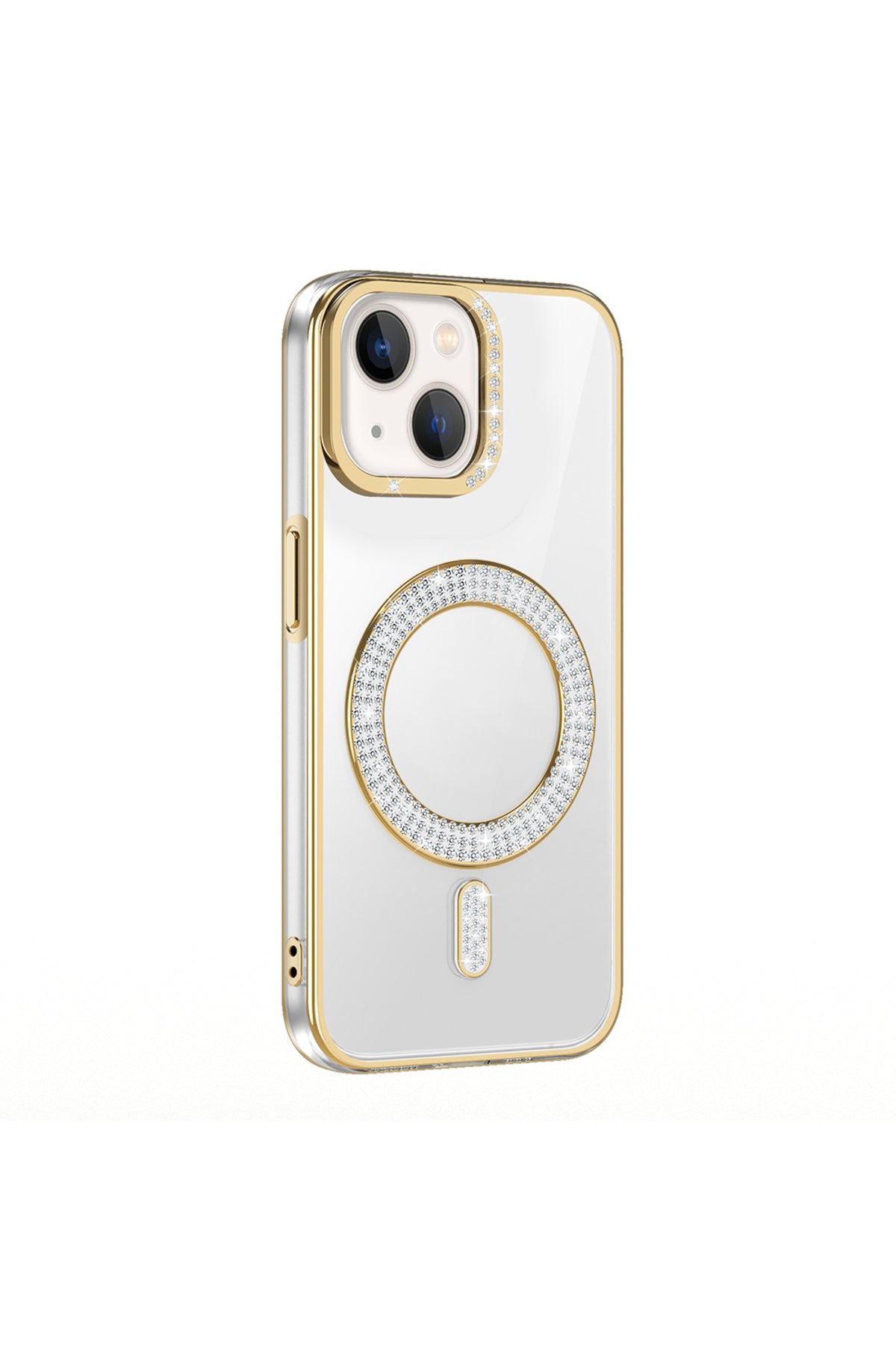 iPhone 15 Case Karetta Diamond Stone Patterned Magsafelid Cover
