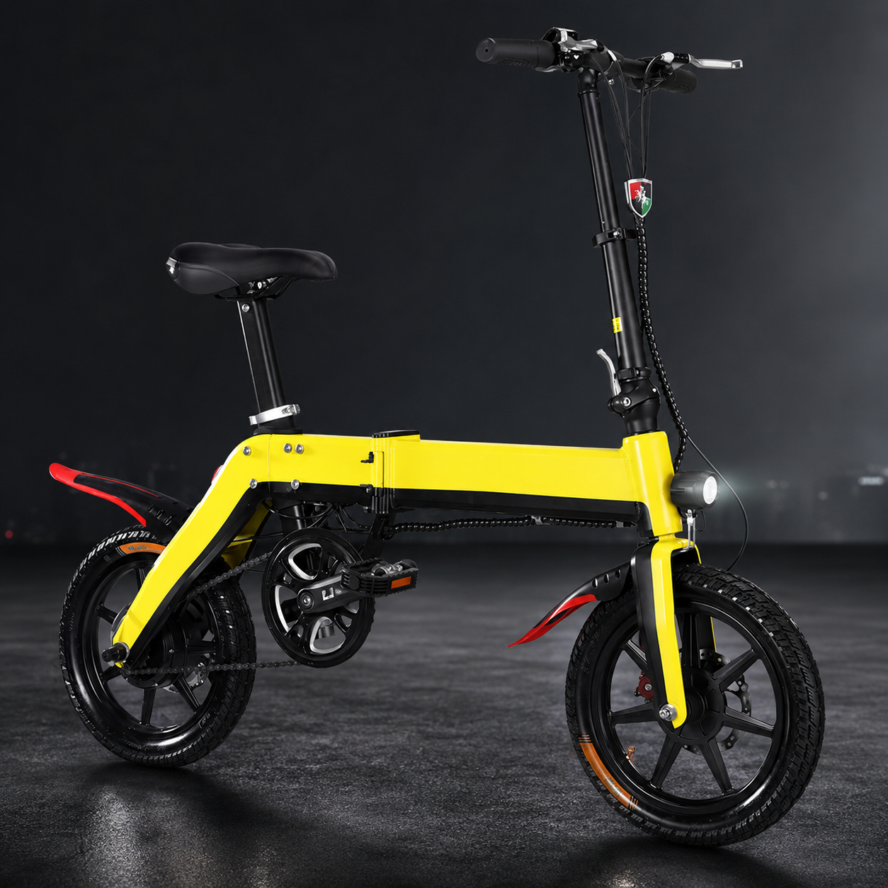 LOOK 14 Inch Foldable Electric Mini Bike with 350W Brushless Motor
