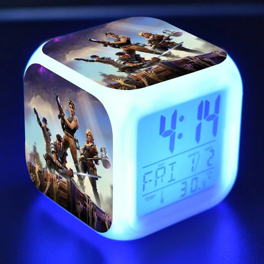 Fortnites Alarm Clock Colorful Flash Touch Light