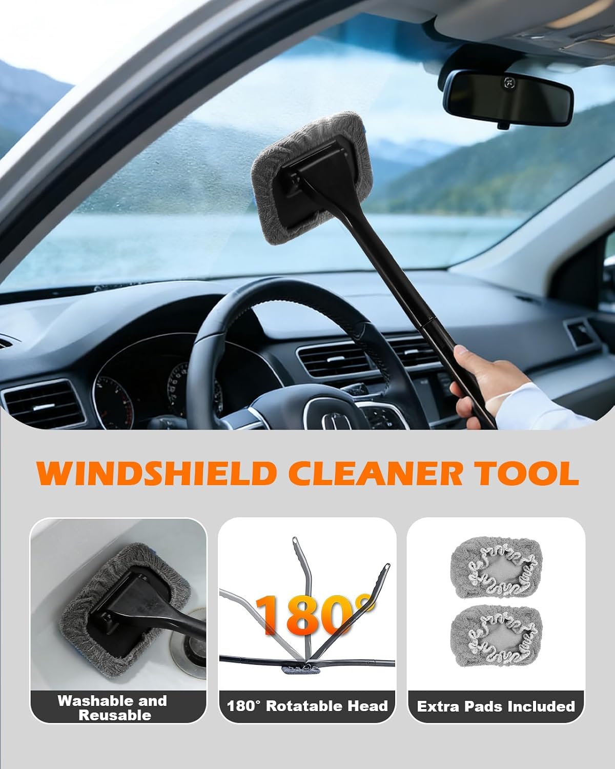 20Pcs Windshield Cleaner & Car Detailing Kit