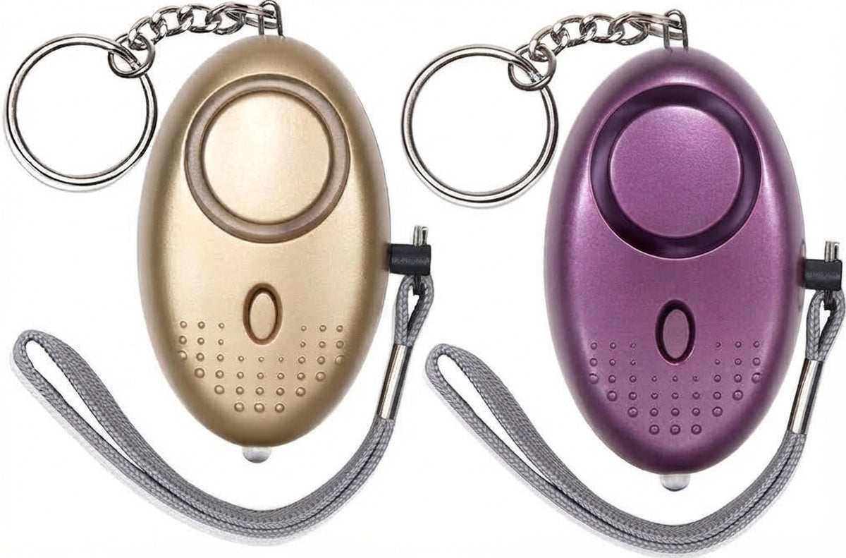 Personal Alarm Keychain for Women, 2-Pack with LED Light
