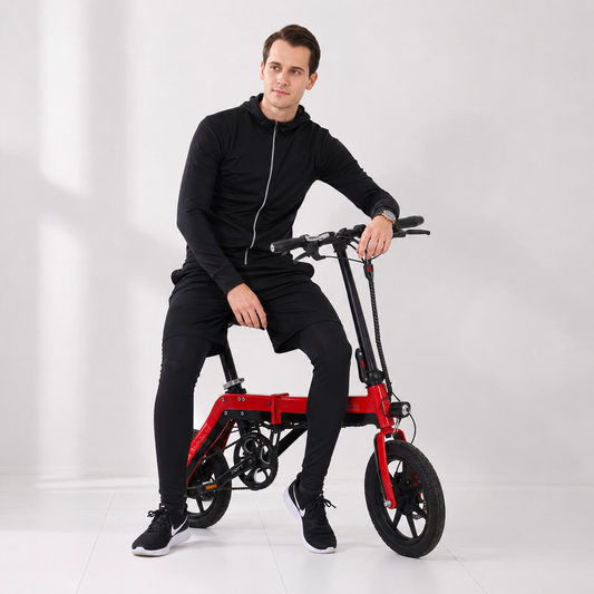 LOOK 14 Inch Foldable Electric Mini Bike with 350W Brushless Motor