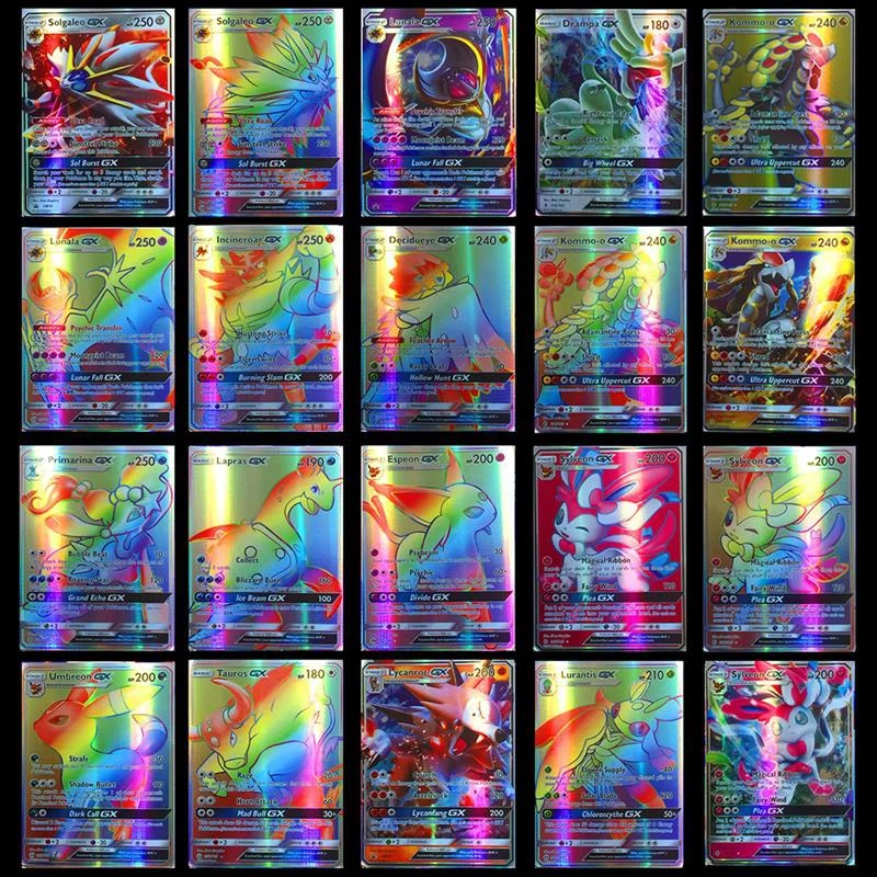 95 GX Pokemon Card 100/120pcs Cartoon Game Card Pokemon Card