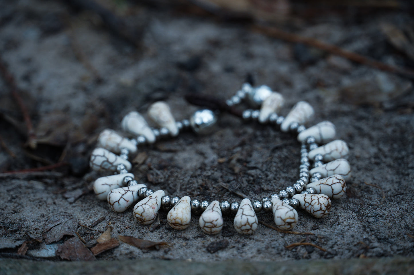 Ocean Drop Double Stranded Boho Silver Bracelets