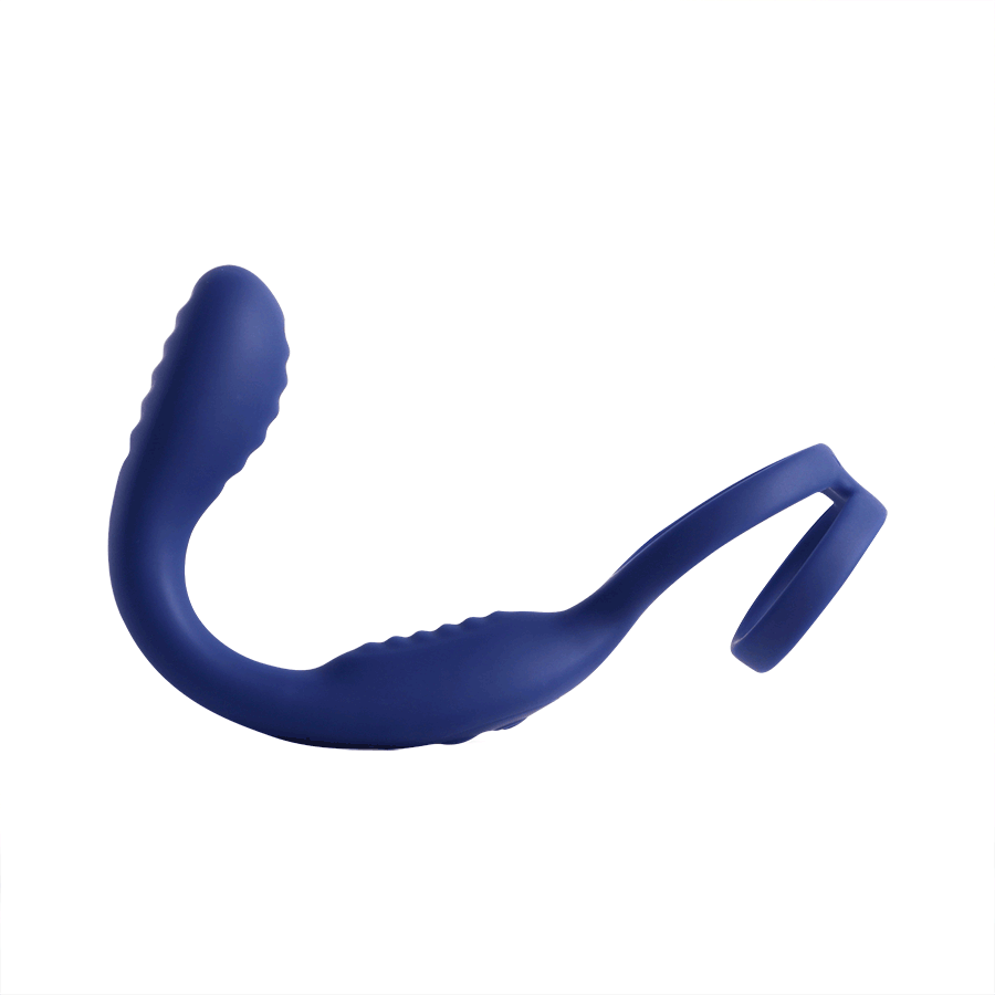 VibraDuo Vibrating Anal Probe and Perineum Stim with Cock Lock