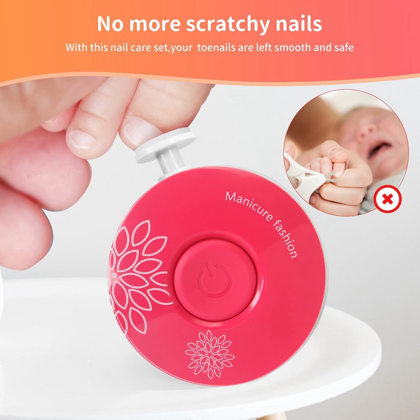Nail Polisher Infant Manicure Scissors Electric Baby Nail Trimmer