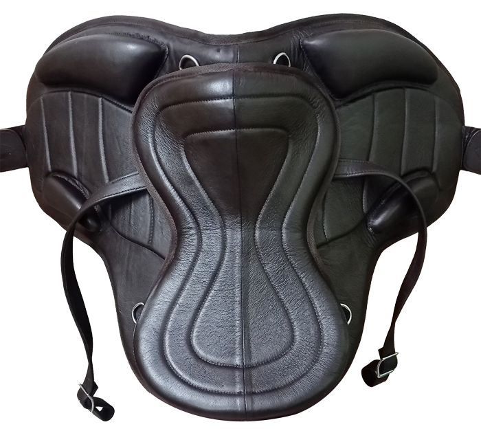 Brown Leather Softy Treeless Horse Saddle Size 13" to 18"