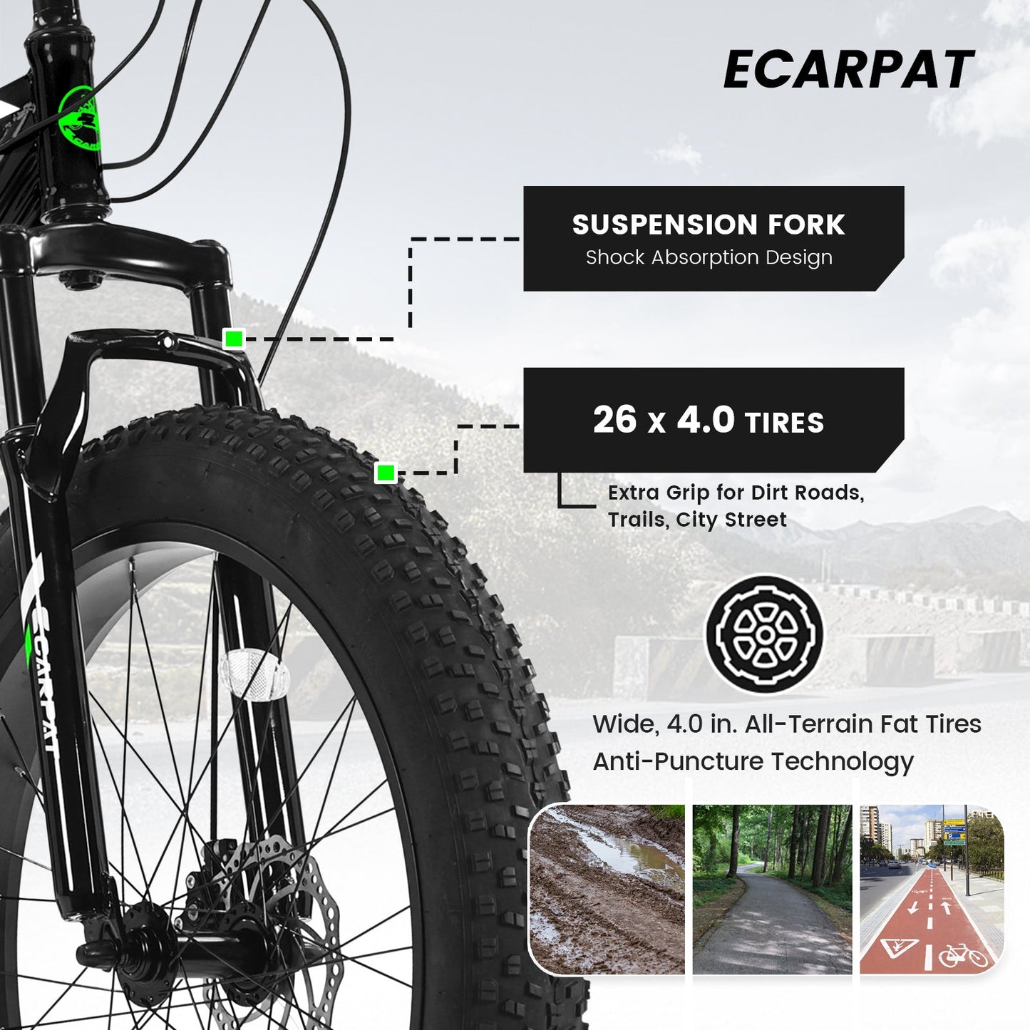 Carpat™Ruffryde – 26" Full Suspension Mountain Bike with Dual Disc