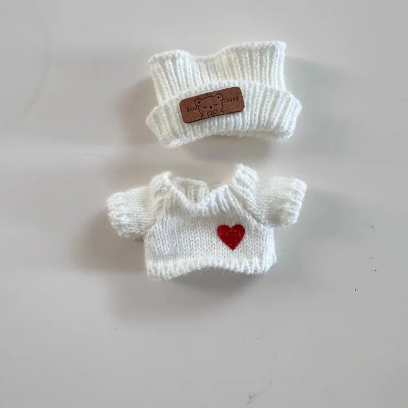 132nd generation rabub pendant clothes bear hat love set blind box baby knitted sweater hair accessories