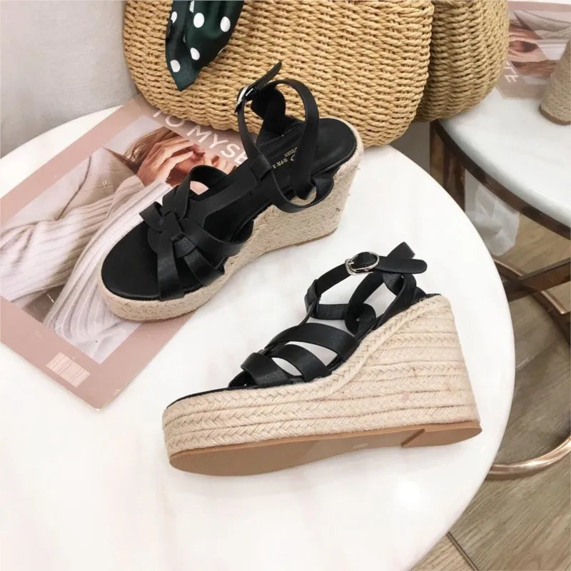 Women's Shoes Platform Shoes Wedge Sandals 2022 Summer new Inner Heightened Thick Bottom Roman Women's Shoes