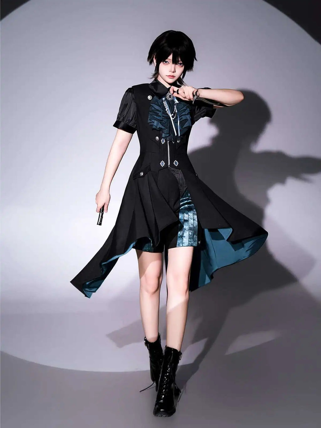 New Fiesta Carnival Halloween Cos Cosplay Deep Joy Dark Tune Prince Series Lolita Coat Dress Shorts Suit Tops Bow Tie