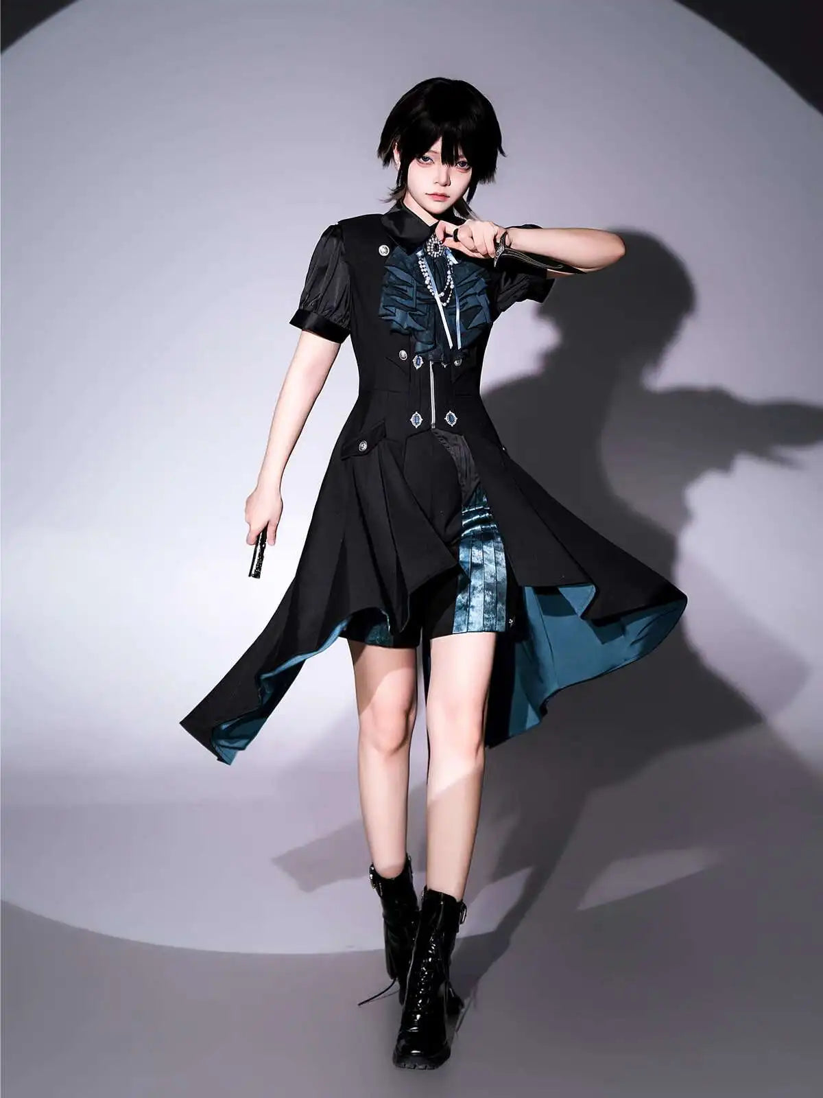 New Fiesta Carnival Halloween Cos Cosplay Deep Joy Dark Tune Prince Series Lolita Coat Dress Shorts Suit Tops Bow Tie