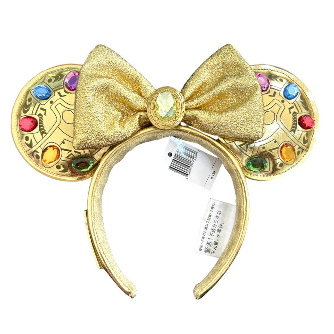 Disney Princess Mickey Mouse Headband Mickey Ear Rapunzel Snow White Sequin Bow Hair Hoop Gift Girl Accessories Christmas Gift